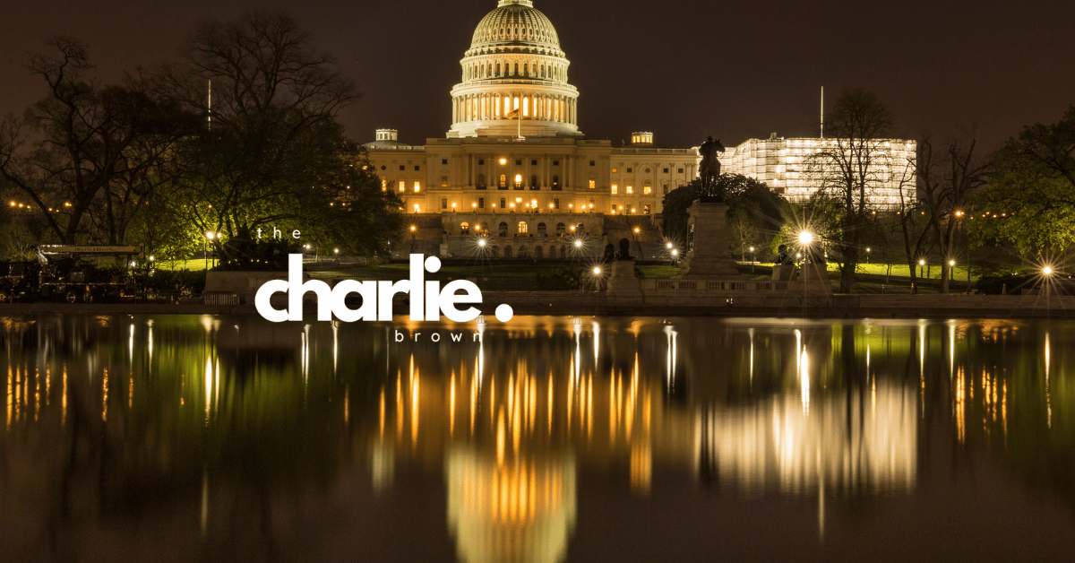 the white house at night